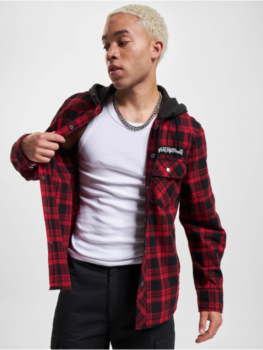 Brandit overhemd Iron Maiden Checkered rood