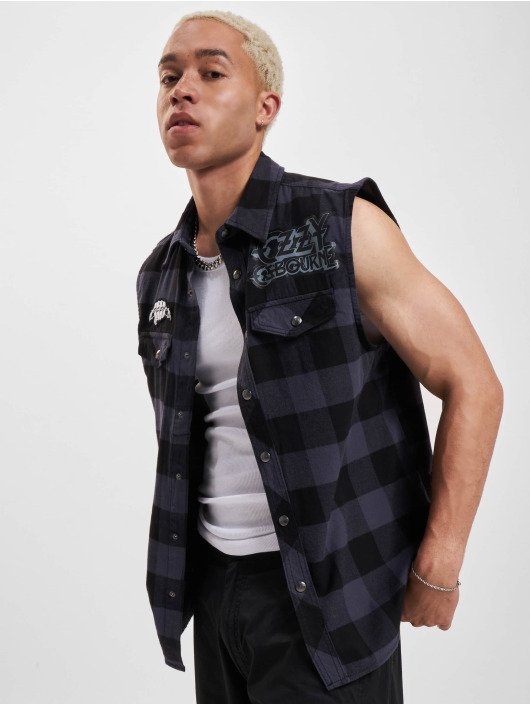 Brandit overhemd Ozzy Checkered Sleeveless zwart