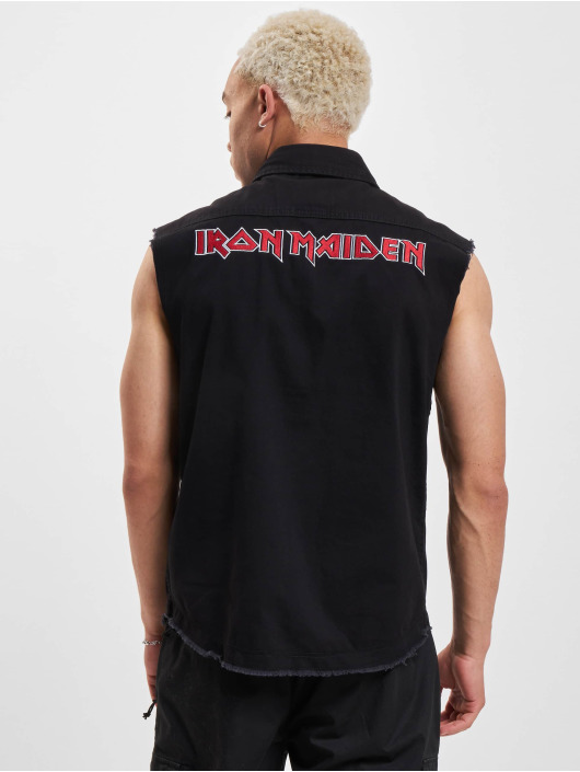 Brandit overhemd Iron Maiden Vintage Sleeveless NOTB zwart