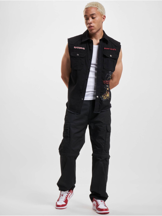 Brandit overhemd Iron Maiden Vintage Sleeveless NOTB zwart