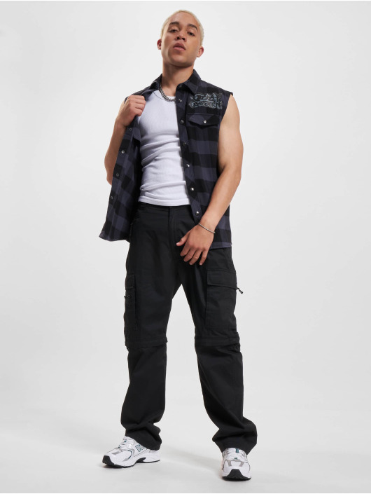 Brandit Skjorta Ozzy Checkered Sleeveless svart