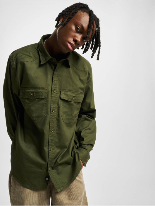 Brandit Skjorte Flannel Long oliven