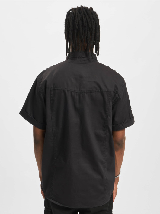 Brandit Skjorte Luis Vintage Short Sleeve sort