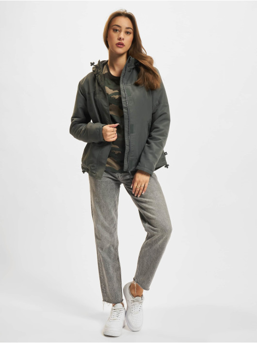 Brandit Veste mi-saison légère Ladies Windbreaker Frontzip Transition Jacket gris
