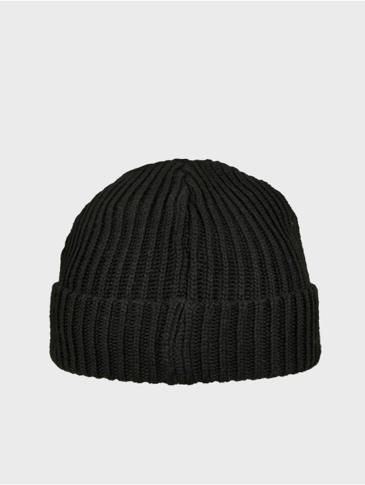 Build Your Brand Herren Beanie Recycled Yarn Fisherman in schwarz