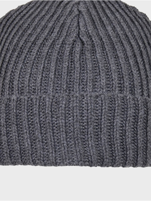 Build Your Brand Bonnet Recycled Yarn Fisherman gris