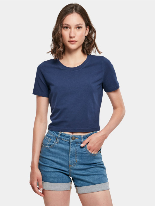 Build Your Brand Camiseta Cropped azul
