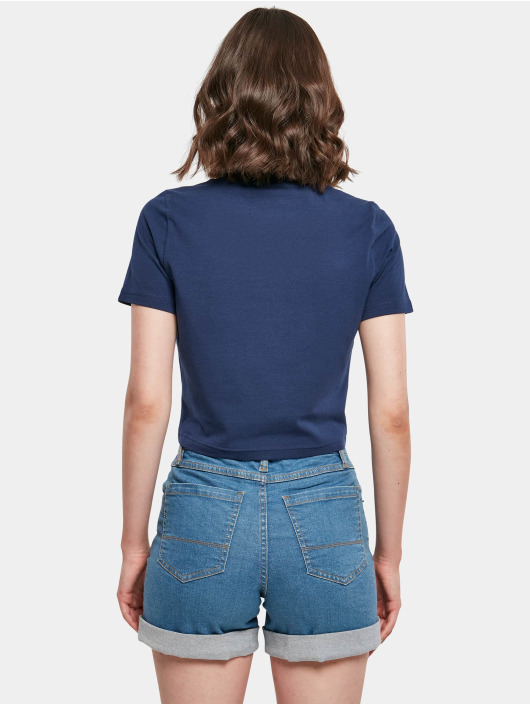 Build Your Brand Camiseta Cropped azul