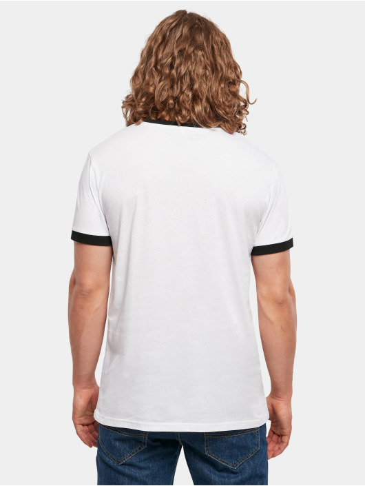 Build Your Brand Camiseta Ringer blanco