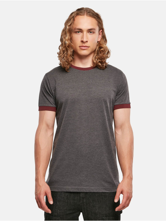 Build Your Brand Camiseta Ringer gris