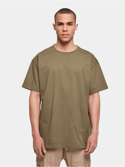 Build Your Brand Camiseta Heavy Oversize oliva