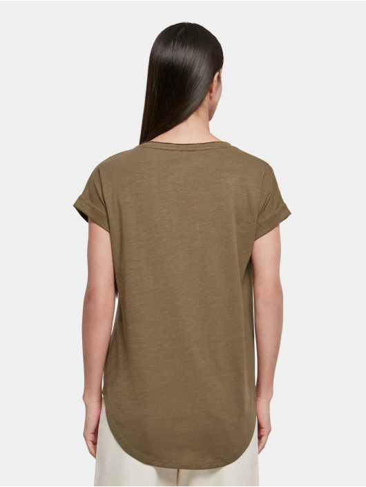 Build Your Brand Camiseta Ladies Long Slub oliva
