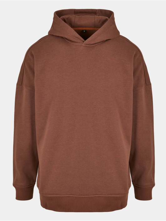 Build Your Brand Hoodie Oversized Cut On Sleeve brun