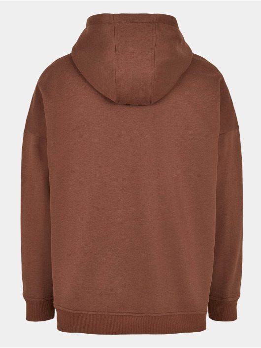 Build Your Brand Hoodie Oversized Cut On Sleeve brun