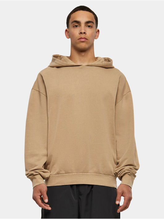 Build Your Brand Hoody Acid Washed Oversized beige