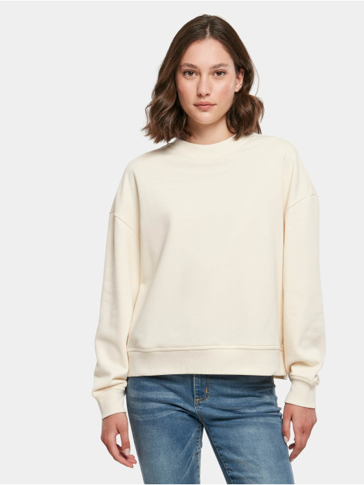 Build Your Brand Jersey Oversized Crewneck beis
