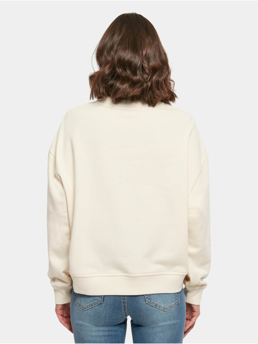 Build Your Brand Jersey Oversized Crewneck beis