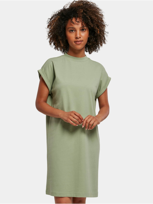 Build Your Brand jurk Ladies Turtle Extended Shoulder groen