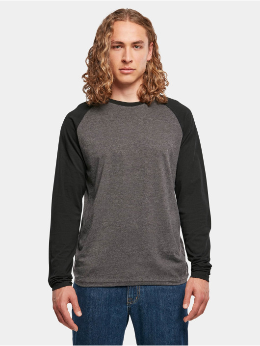Build Your Brand Långärmat Contrast Raglan grå