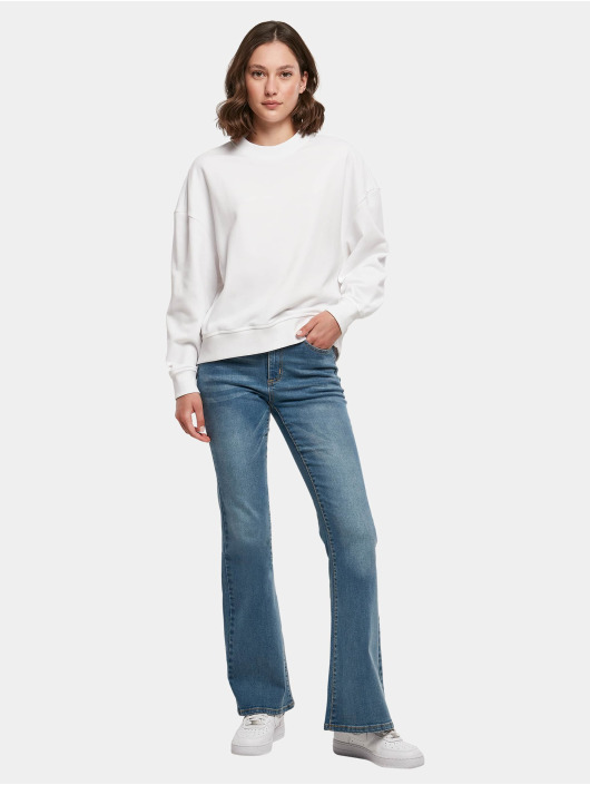 Build Your Brand Maglia Oversized Crewneck bianco