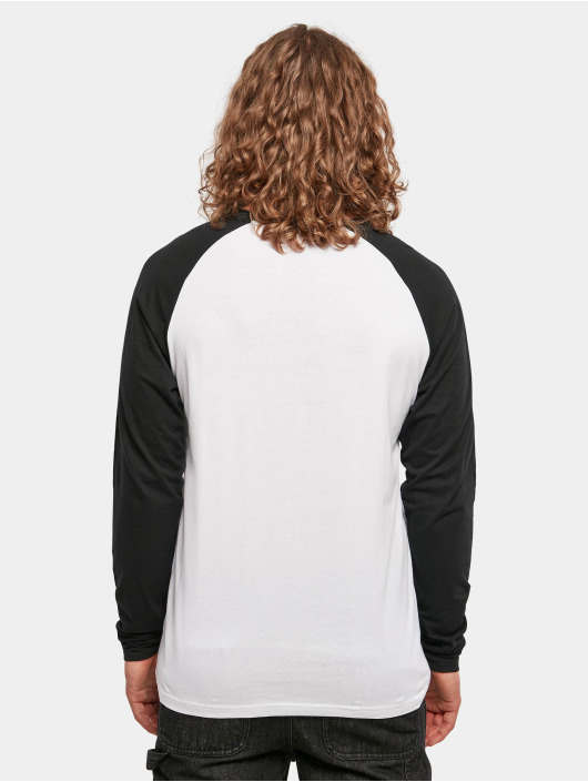 Build Your Brand Pitkähihaiset paidat Contrast Raglan valkoinen