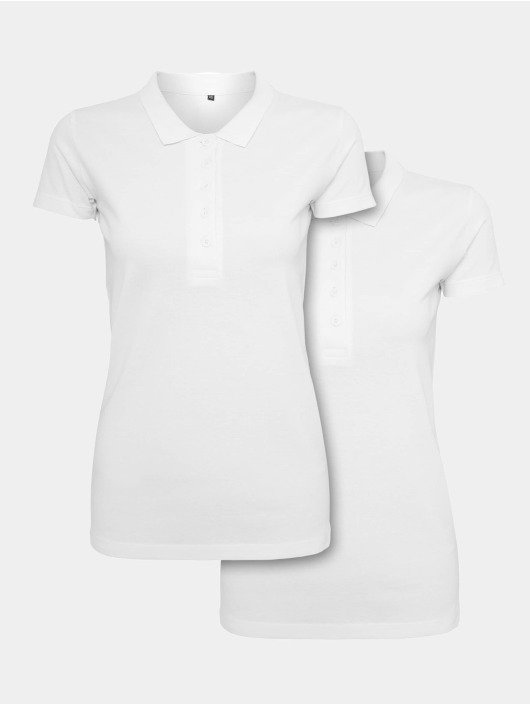 Build Your Brand Polo Ladies 2-Pack blanc