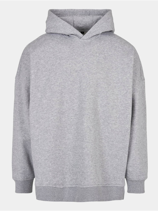 Build Your Brand Sudadera Oversized Cut On Sleeve gris