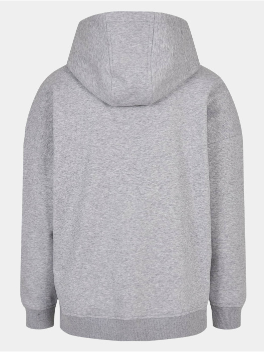 Build Your Brand Sudadera Oversized Cut On Sleeve gris