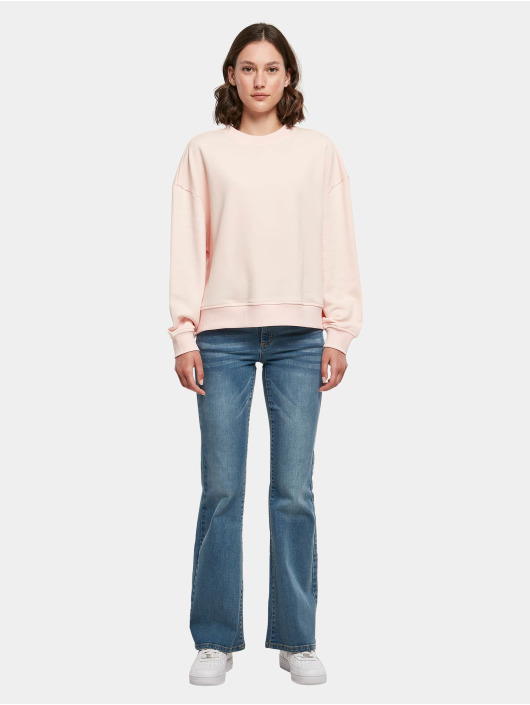 Build Your Brand Svetry Oversized Crewneck růžový