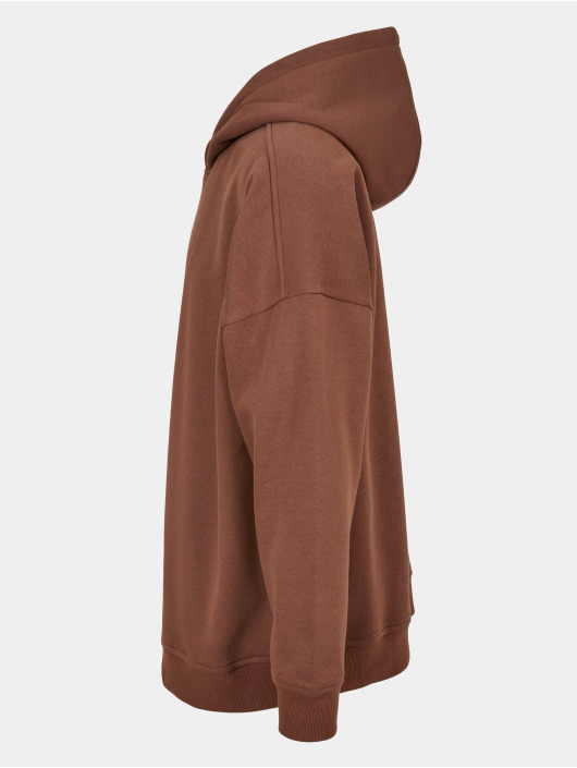 Build Your Brand Sweat capuche Oversized Cut On Sleeve brun