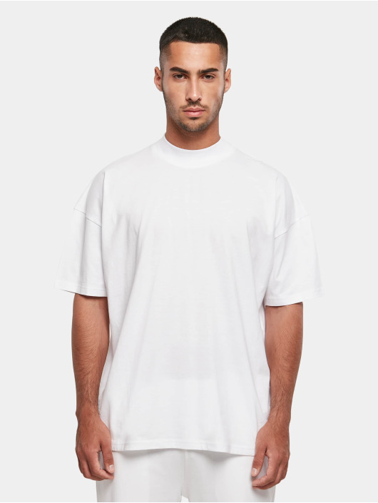 Build Your Brand T-shirt Oversized Mock Neck bianco