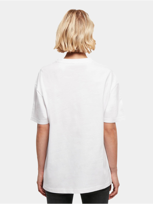Build Your Brand T-shirt Ladies Oversized Boyfriend bianco