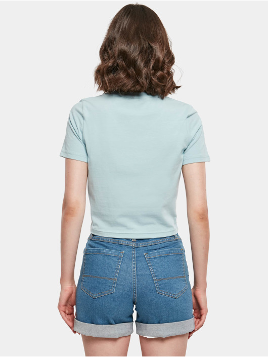 Build Your Brand t-shirt Cropped blauw