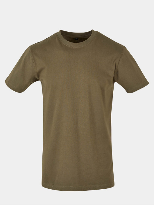 Build Your Brand Herren T-Shirt Round Neck in grün