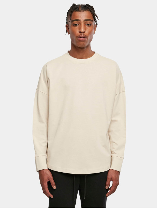 Build Your Brand T-Shirt manches longues Oversized Cut On Sleeve beige
