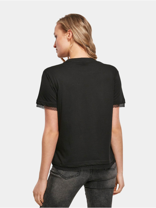 Build Your Brand T-shirt Ladies Laces nero