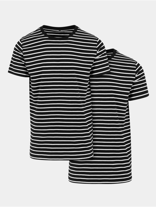 Build Your Brand T-Shirt Stripe 2-Pack noir