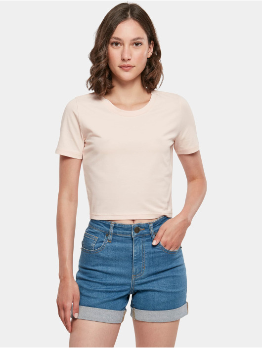 Build Your Brand T-shirt Cropped rosa