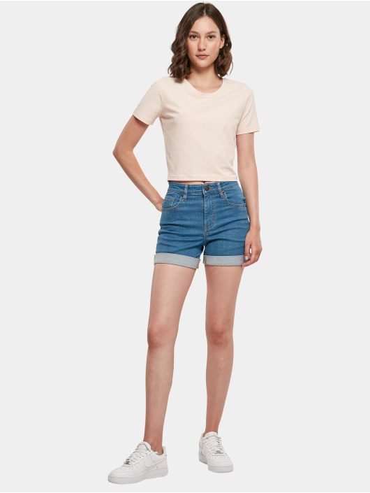 Build Your Brand T-shirt Cropped rosa