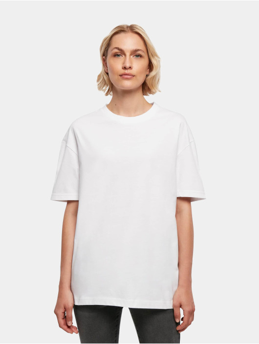 Build Your Brand T-shirts Ladies Oversized Boyfriend hvid