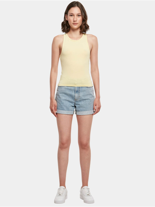 Build Your Brand Tanktop Racer Back geel