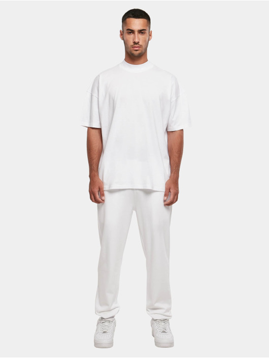 Build Your Brand Trika Oversized Mock Neck bílý