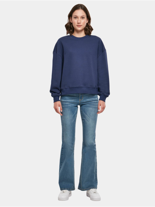 Build Your Brand Tröja Oversized Crewneck blå