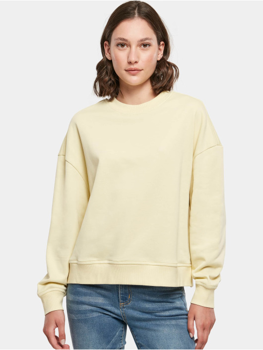 Build Your Brand trui Oversized Crewneck geel
