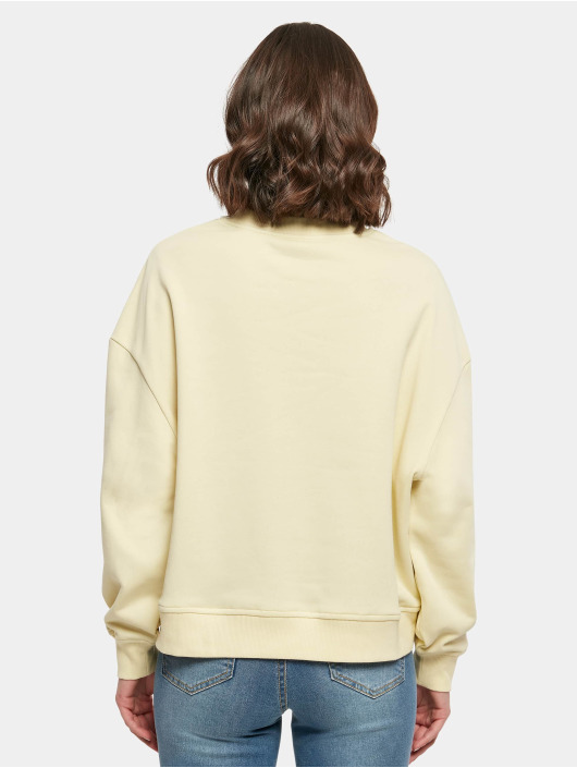 Build Your Brand trui Oversized Crewneck geel