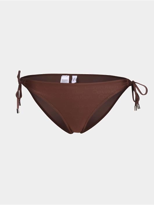 Calvin Klein Bikinit String Side Tie ruskea