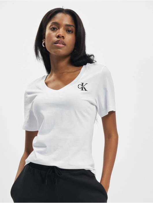 Calvin Klein Jeans Core Monogram Slim Tee In Bright White