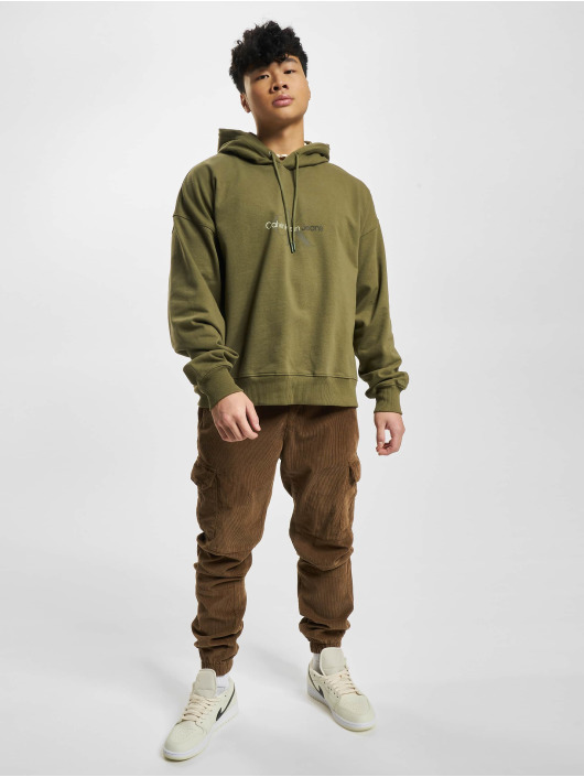 Calvin Klein Sweat capuche Natural Washed olive