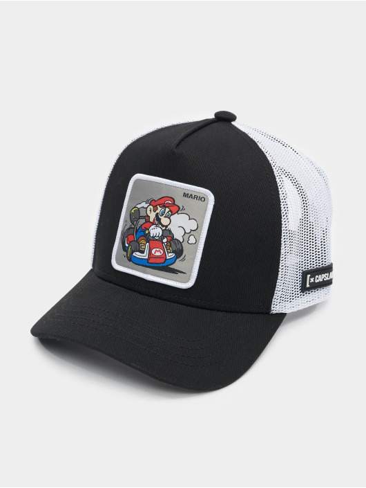 Capslab Casquette Trucker mesh Mario Kart noir