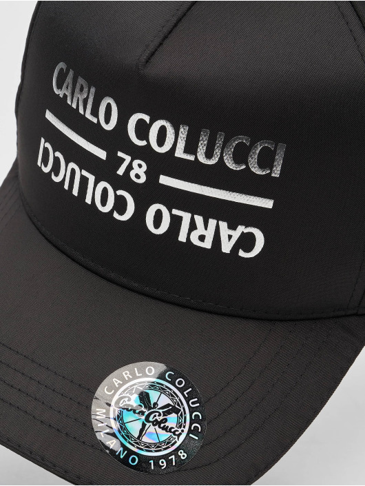 Carlo Colucci Gorra Snapback Unisex Silber Folierung negro